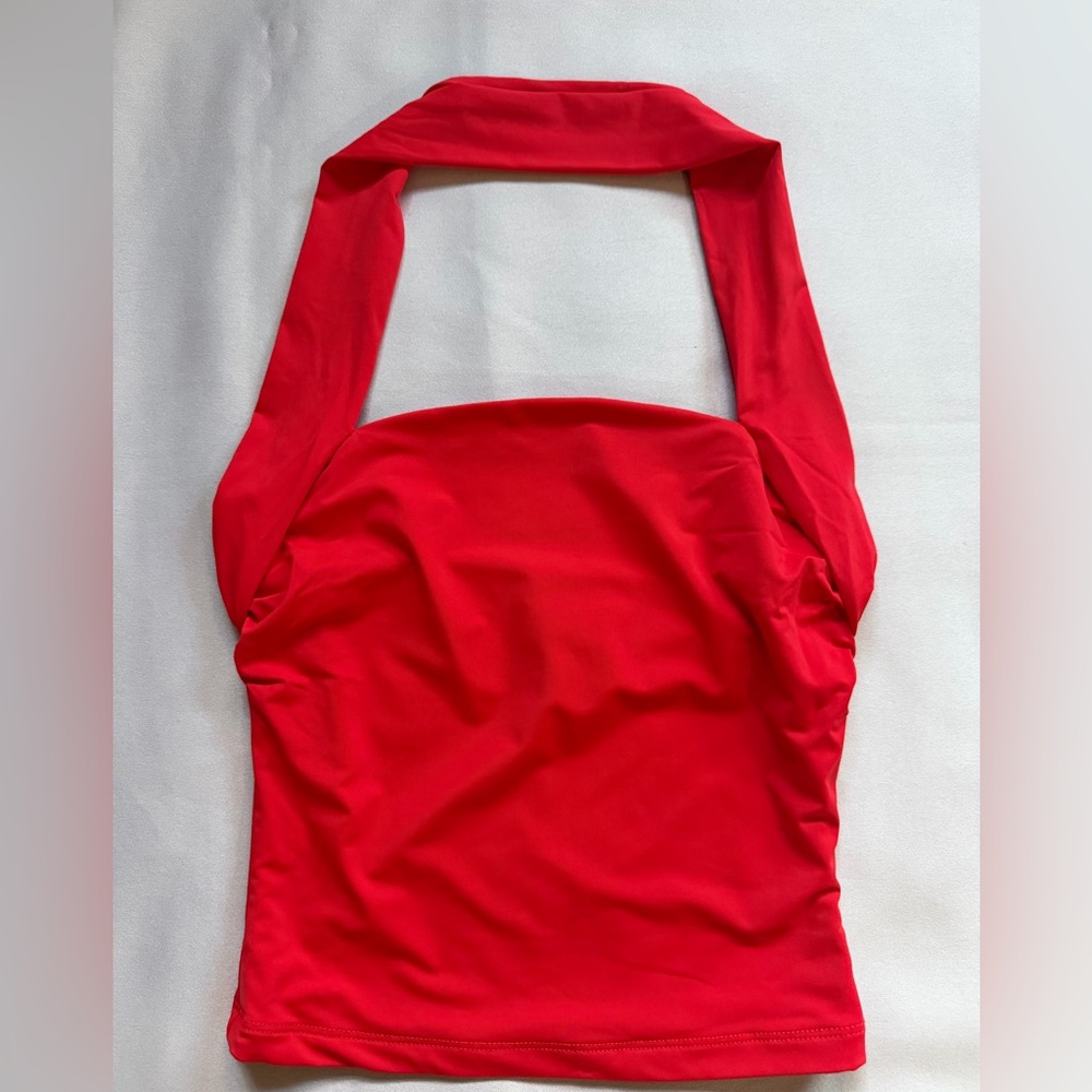 White Fox Boutique Red Halter Neck Tank Top